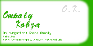 ompoly kobza business card